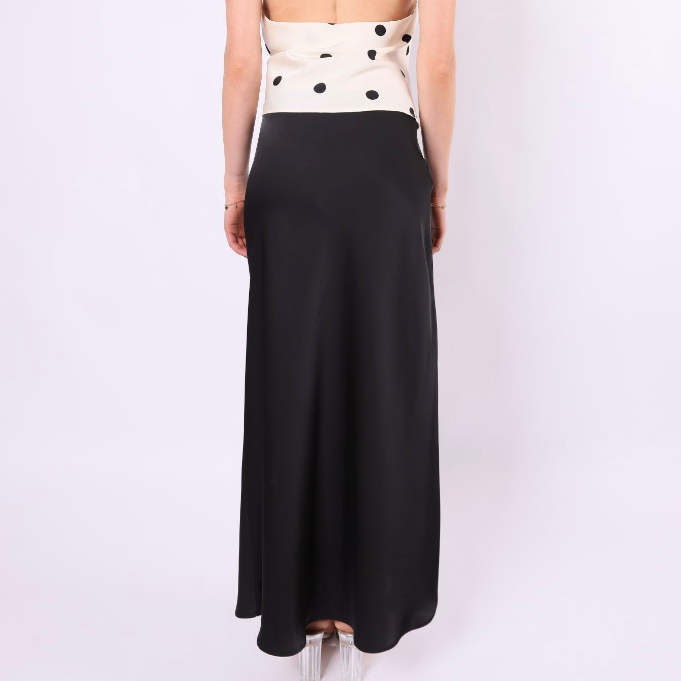 Satin Maxi Skirt - Black