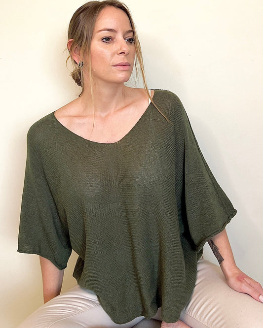 Lightweight Knit Olive