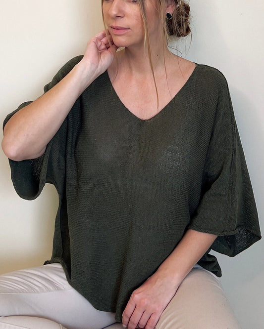 Lightweight Knit Olive