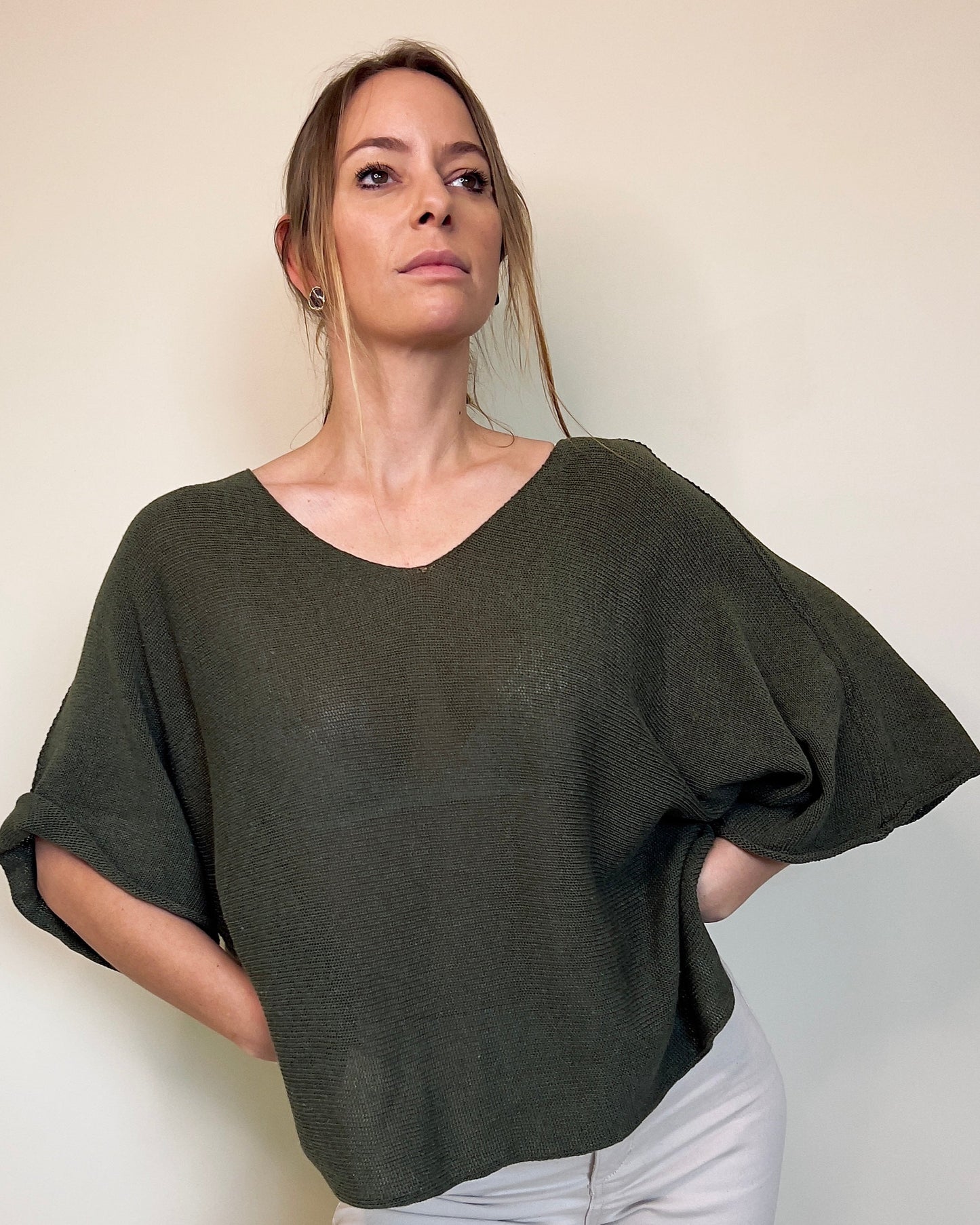 Lightweight Knit Olive