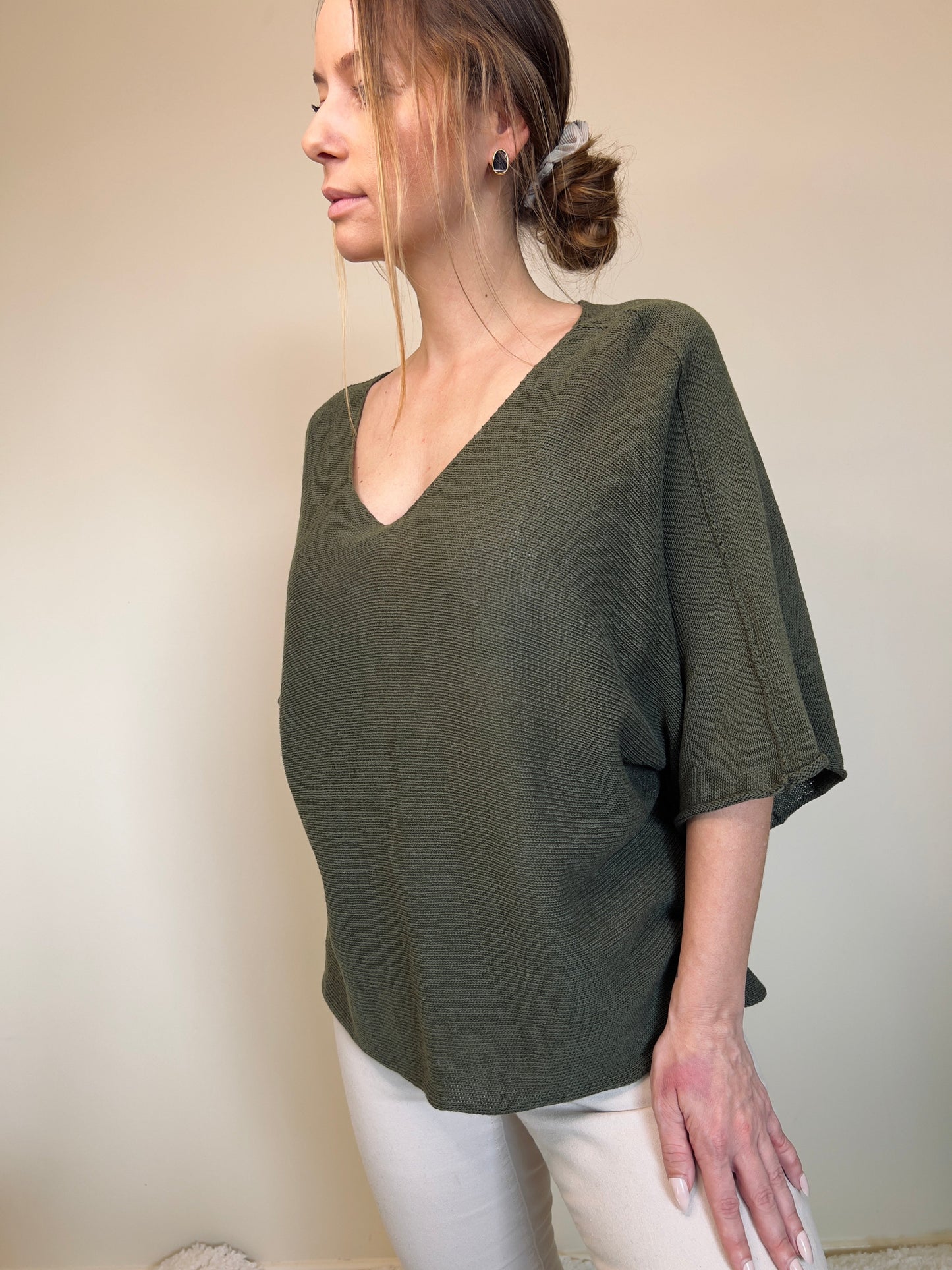 Lightweight Knit Olive